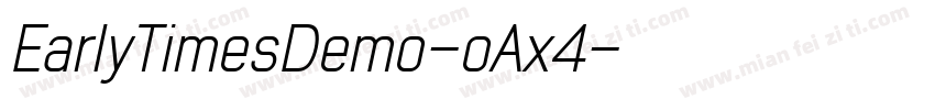 EarlyTimesDemo-oAx4字体转换