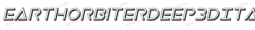 EarthOrbiterDeep3DItalic-B8wB字体转换