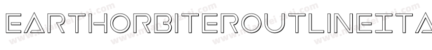 EarthOrbiterOutlineItalic-XO12字体转换