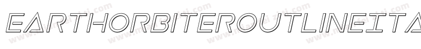 EarthOrbiterOutlineItalic-XO12字体转换