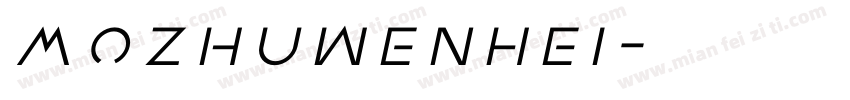 MoZhuWenHei字体转换