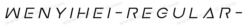 WenYiHei-Regular字体转换