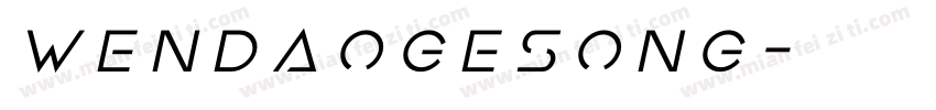 wendaogesong字体转换