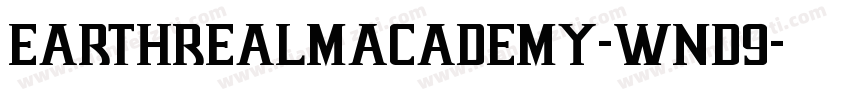 EarthrealmAcademy-WnD9字体转换