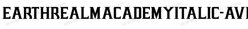 EarthrealmAcademyItalic-avKJ字体转换