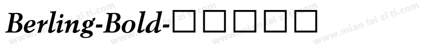 Berling-Bold字体转换