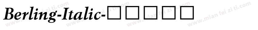 Berling-Italic字体转换