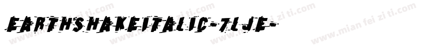 EarthshakeItalic-7lJE字体转换