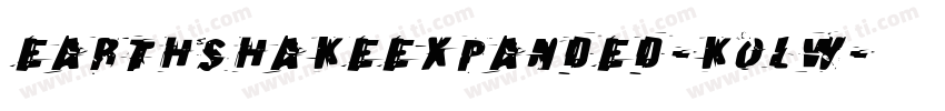 EarthshakeExpanded-KoLW字体转换