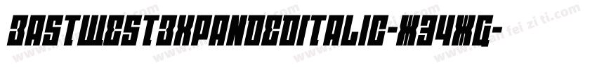 EastWestExpandedItalic-X34XG字体转换