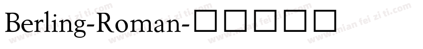 Berling-Roman字体转换