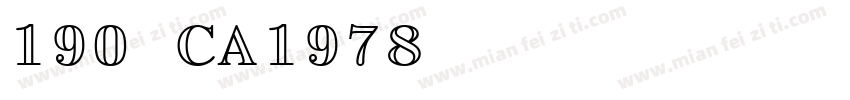 190-CA1978字体转换