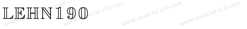 LEHN190字体转换