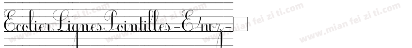 EcolierLignesPointilles-E4wz字体转换