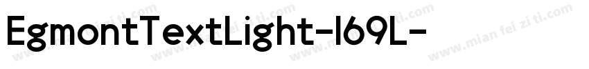 EgmontTextLight-169L字体转换
