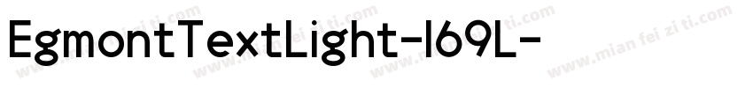 EgmontTextLight-169L字体转换