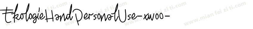 EkologieHandPersonalUse-xwo0字体转换