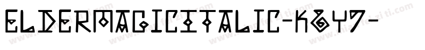 ElderMagicItalic-K6Y7字体转换