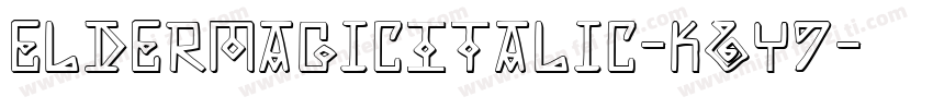 ElderMagicItalic-K6Y7字体转换