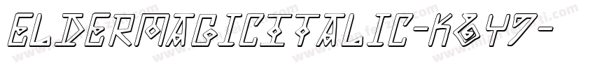 ElderMagicItalic-K6Y7字体转换