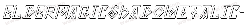 ElderMagicShadowItalic-vMrA字体转换