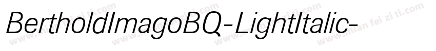 BertholdImagoBQ-LightItalic字体转换