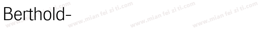 Berthold字体转换