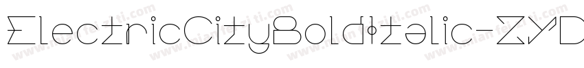 ElectricCityBoldItalic-ZYD8字体转换