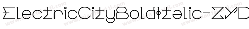 ElectricCityBoldItalic-ZYD8字体转换