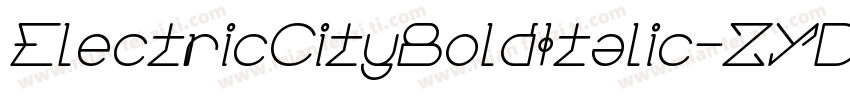 ElectricCityBoldItalic-ZYD8字体转换