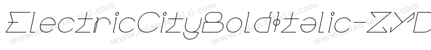 ElectricCityBoldItalic-ZYD8字体转换