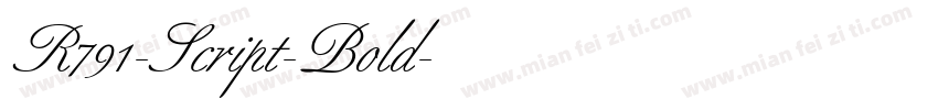 R791-Script-Bold字体转换