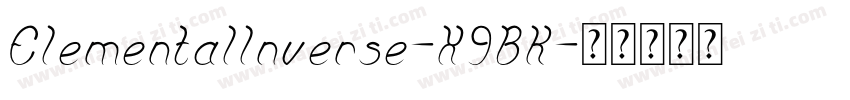 ElementalInverse-X9BK字体转换