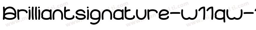 Brilliantsignature-w11qw字体转换