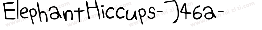 ElephantHiccups-J46a字体转换