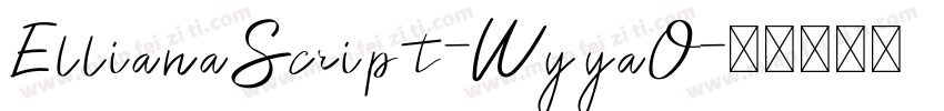 EllianaScript-WyyaO字体转换