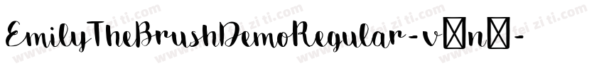 EmilyTheBrushDemoRegular-v7n9字体转换