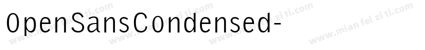 0penSansCondensed字体转换