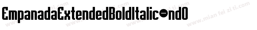 EmpanadaExtendedBoldItalic-nd0R字体转换