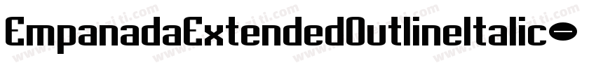 EmpanadaExtendedOutlineItalic-BevG字体转换