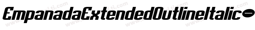 EmpanadaExtendedOutlineItalic-BevG字体转换