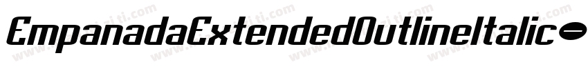 EmpanadaExtendedOutlineItalic-BevG字体转换