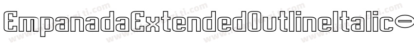 EmpanadaExtendedOutlineItalic-BevG字体转换
