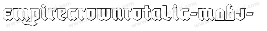 EmpireCrownRotalic-M0BJ字体转换