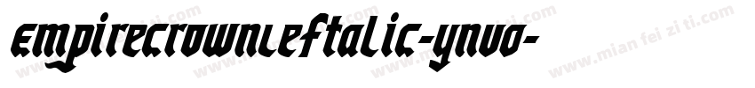 EmpireCrownLeftalic-YnVO字体转换