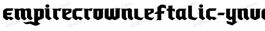 EmpireCrownLeftalic-YnVO字体转换
