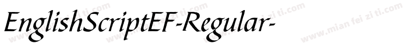 EnglishScriptEF-Regular字体转换