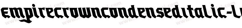 EmpireCrownCondensedItalic-loVd字体转换