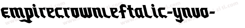 EmpireCrownLeftalic-YnVO字体转换