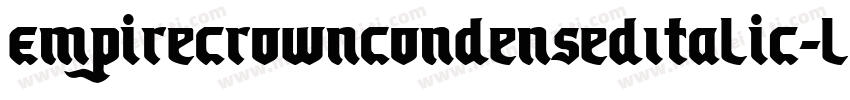 EmpireCrownCondensedItalic-loVd字体转换
